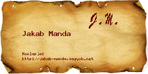 Jakab Manda névjegykártya